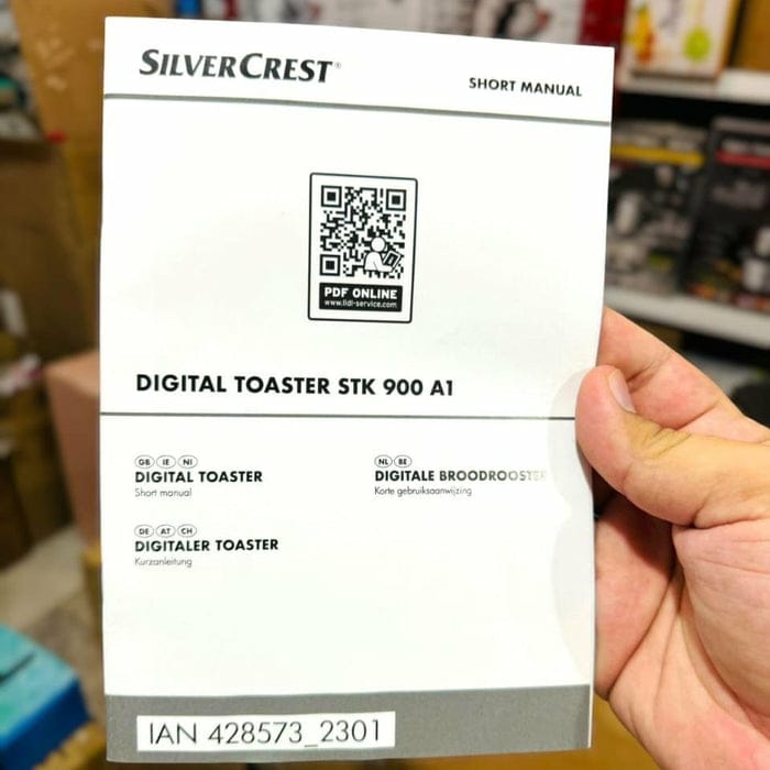 Silver Crest 2-Slice Digital Toaster 900W | 7 Browning Levels & Touch Control