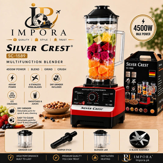 Silver Crest 2 in 1  Multifunction Blender | Plastic Body!