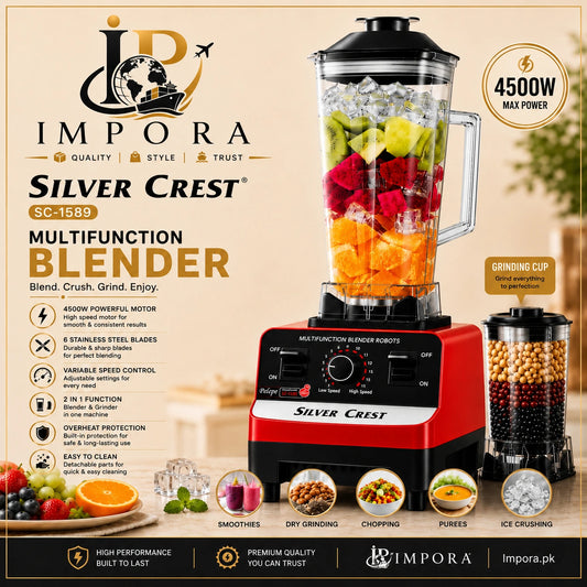 Silver Crest 2 in 1  Multifunction Blender | Plastic Body!